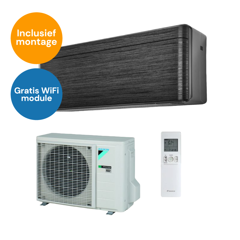 Daikin Stylish zwart hout