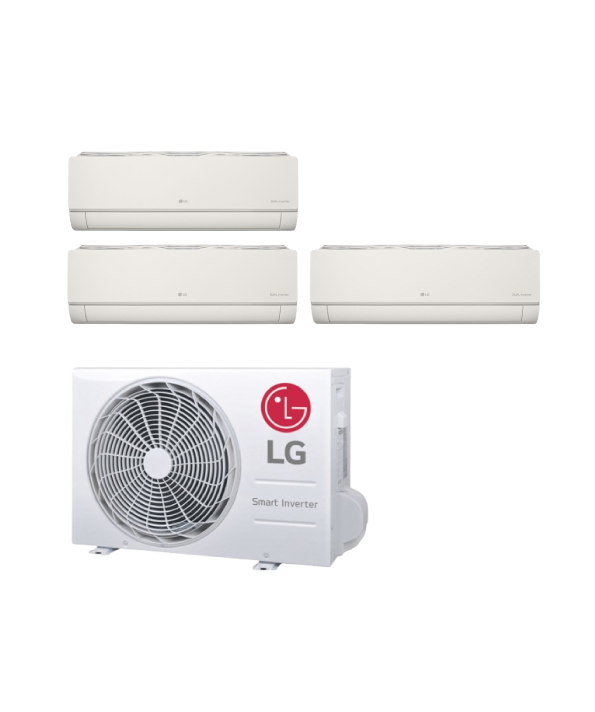 LG Artcool dual inverter set - 1 buitenunit 5,3 kW met 3 binnenunits