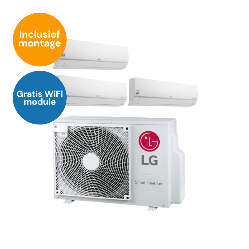 LG Dual inverter Standard Plus set - 1 buitenunit 5,3 kW met 3 binnenunits