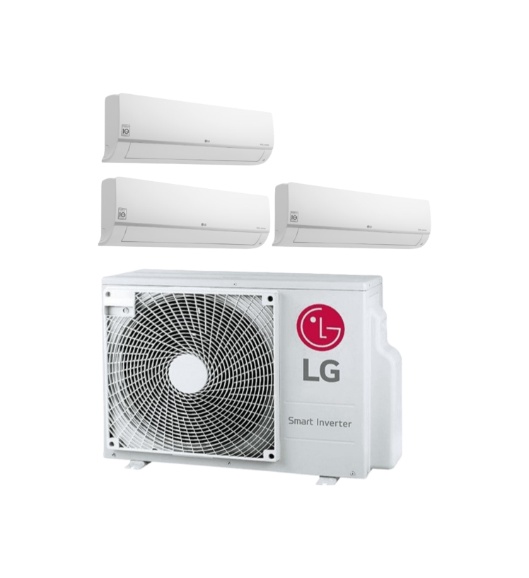LG Dual inverter Standard Plus set - 1 buitenunit 6,2 kW met 3 binnenunits