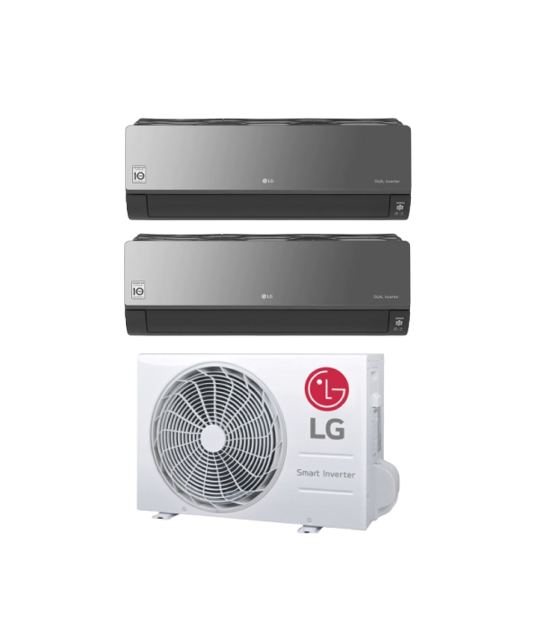 LG Artcool dual inverter set - 1 buitenunit 4,1 kW met 2 binnenunits