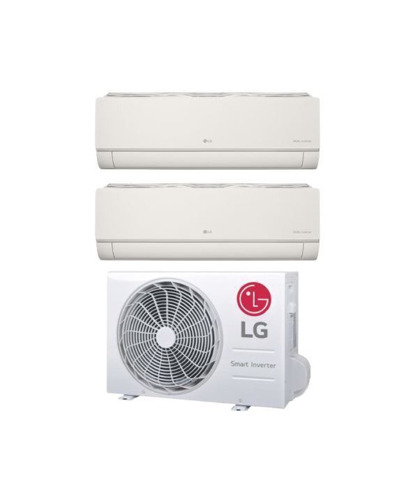 LG Artcool dual inverter set - 1 buitenunit 4,1 kW met 2 binnenunits